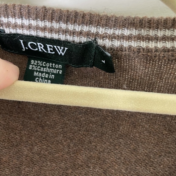 J. Crew Brown V Neck Sweater Men's Large - Picture 3 of 4